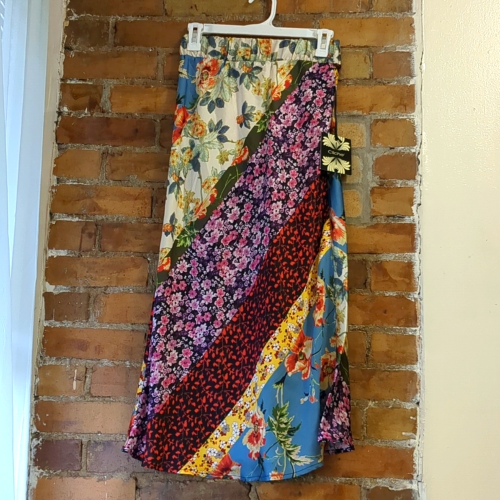 Floral midi skirt